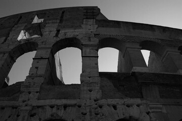 Wall Mural - Stone ancient walls of Roman Coliseum