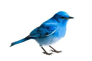 blue bird flycatcher isolated on transparent background, generative ai