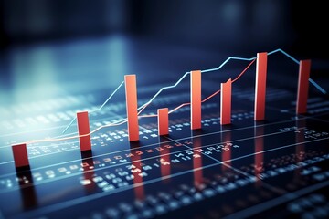 business graph with arrow charts