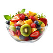 Fruit salad in a bowl isolated