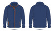 Modern casual jacket front and back view
