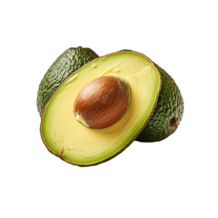 Sticker - Fresh avocado on white background