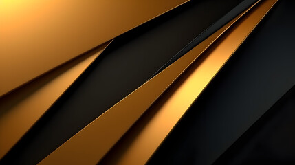 Wall Mural - Abstract background geometric black and gold shiny. 