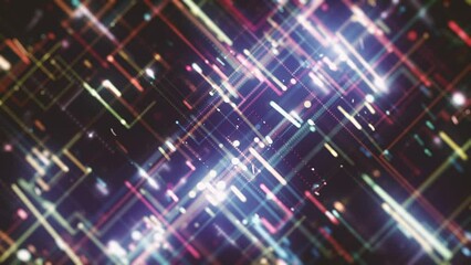 Poster - Abstract Digital Data Technology Background/ 4k animation of an abstract high technology wallpaper background visual fx of data lines and particles zooming in with ambient occlusion and depth of field