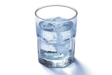 Aufkleber - glass of water isolated on white background. Generated by AI.
