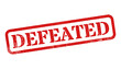 © HTGanzo - Defeated red rubber stamp isolated on transparent background with distressed texture effect