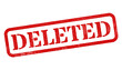 © HTGanzo - Deleted red rubber stamp isolated on transparent background with distressed texture effect