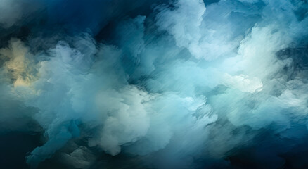 Sky blue and gray color gradient background, blue cloudy brush strokes in the style of dark indigo.
