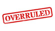 Overruled red rubber stamp isolated on transparent background with distressed texture effect
