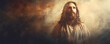 © Oleksandr - Jesus Christ, Savior of mankind.copy space.ai generative