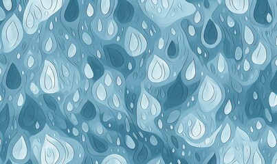  a blue background with drops of water on the surface of the surface of the surface of the surface of the surface of the surface of the water.  generative ai