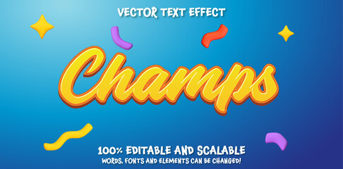 Wall Mural - Gold Champions editable text effect template