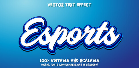 Wall Mural - Gaming Esport Text Effect - Editable Text