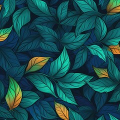 Poster - leaves background. Generated by AI.