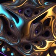 gold colors silver abstract background with gold, A swirling, intricate pattern of carbon atoms, rendered in a glossy, metallic sheen Generative AI	
