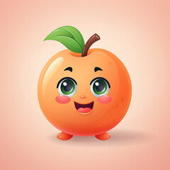 Sticker - cute peach character