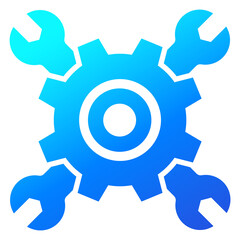 Wall Mural - gear and wrenches icon