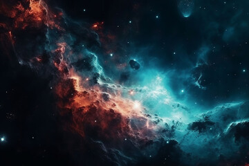 Wall Mural - deep space and nebula generative ai
