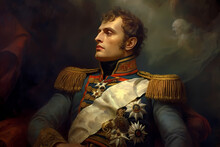 Napoleon Bonaparte French Emperor Portrait. Famous Person.