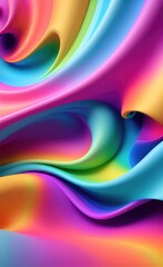 Wall Mural - Vivid multi colored gradient background, banner design with 3d effect.