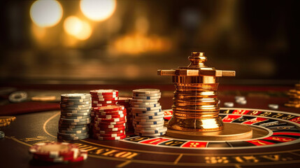 Wall Mural - The classic Gold Casino Roulette