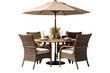 © Perfect PNG - outdoor dining set isolated on a transparent background, generative ai