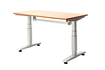 Wall Mural - adjustable standing desk isolated on a transparent background, generative ai