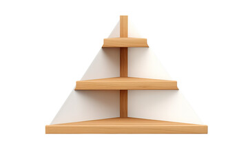Wall Mural - corner shelf isolated on a transparent background, generative ai