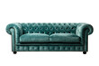 © Perfect PNG - green sofa isolated on a transparent background, generative ai