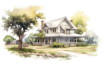 Aufkleber - homestead. Generated by AI.