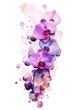 Cluster of orchid and lilac bubbles alcohol ink effect