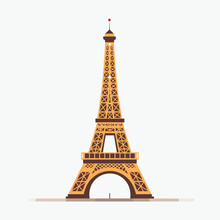 Eiffel Tower Vector Isolated On White