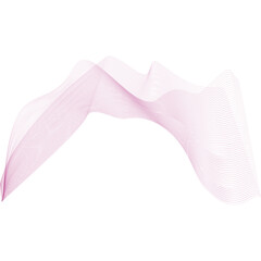 Fototapete - Pink ribbon on white. Wave element