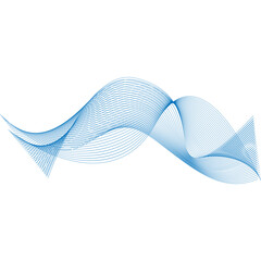 Fototapete - Abstract blue wave. Wave element