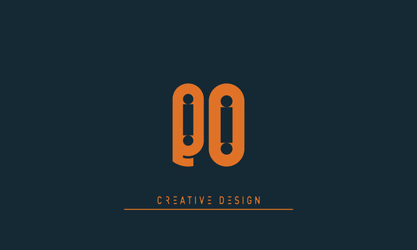 Alphabet letters Modern Creative logo QO , OQ