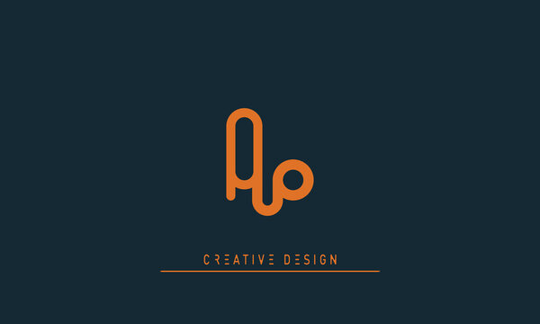 Alphabet letters Modern Creative logo QO , OQ