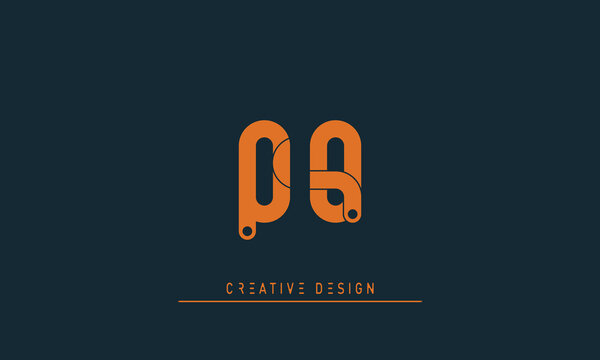 Alphabet letters Modern Creative logo QO , OQ