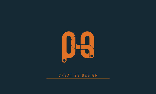 Alphabet letters Modern Creative logo QO , OQ