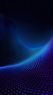 A blue and purple abstract background with a wavy pattern. Generative AI.