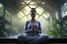 AI Generated Meditating Person