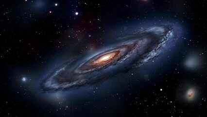 Wall Mural - andromeda galaxy. a large cosmos in which bright nebulae and galaxies.