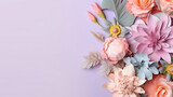 Fototapeta Desenie - beautiful spring flowers on paper background