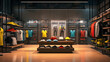 © redflower - Trendy sports clothes apparel collection showcased in a sports store setup