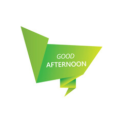 Poster - good afternoon vector lable icon illustration on white background..eps