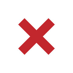 Poster - incorrect icon vector symbol template illustration on white background..eps
