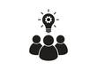 Group idea or teamwork icon,Business collaboration idea icon,Vector icon for business apps and websites