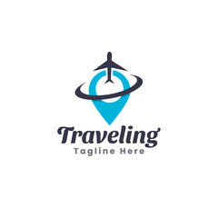 Traveling Agent Logo Template Vector Design, Modern and Creative Concept Suitable for Your Business