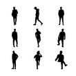 © dr.lines - black silhouette flat human with pose