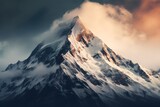 Fototapeta Góry - Snow-capped mountain range