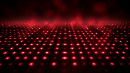 Wall Mural - Dark red stretch of LED lights futuristic technology background.